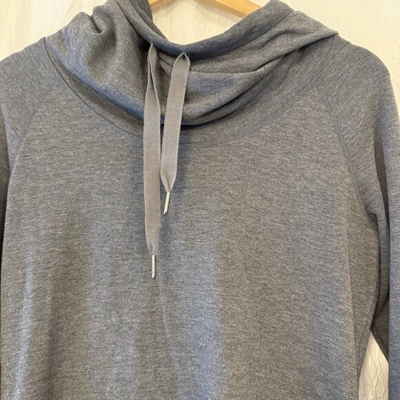 Athleta Charcoal Thumbhes Long Sleeve Soft Cozy Carma Hoodie Dress Size Small - Picture 2 of 9